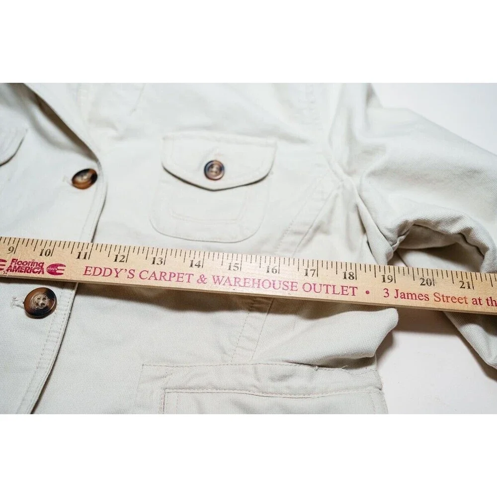 Ralph Lauren Polo Jeans Co XL Cotton white jean jacket womens - Picture 6 of 7